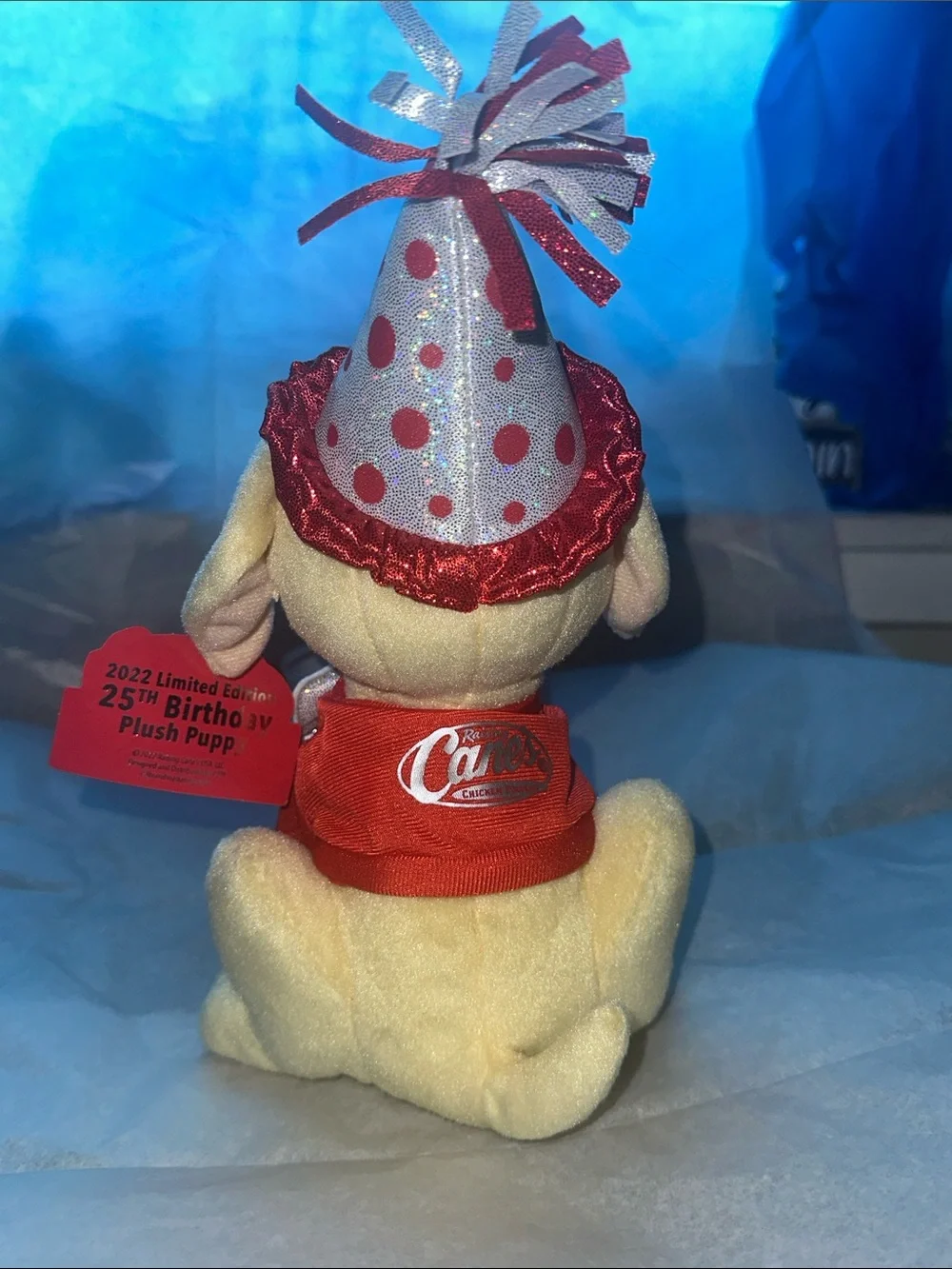 New Official raising canes 25th anniversary plush puppy